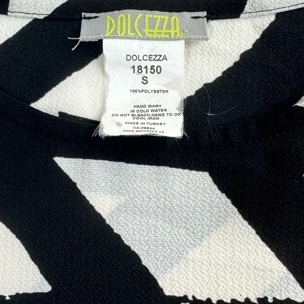 Dolcezza Batwing Asymmetrical Draped Sleeve Blouse Size Small - Picture 6 of 7